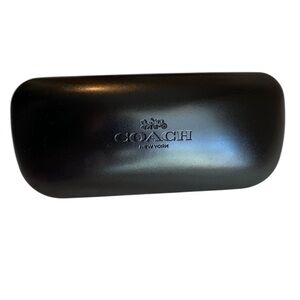 Coach Eyeglass/Sunglass Hardshell Clam Case. EUC. Black W/ Black Interior.
